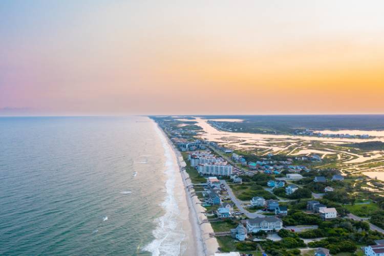 Topsail Island at sunset